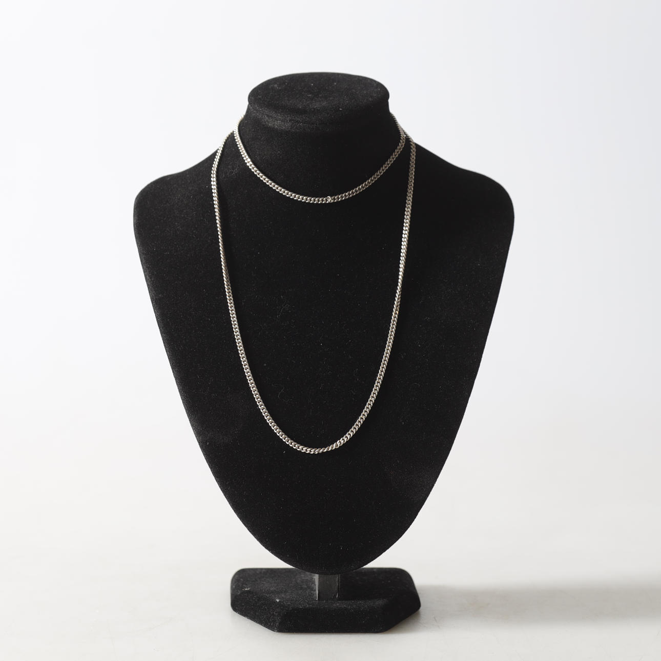 COLLIER, pansar-länk, sterlingsilver. Totalvikt ca 15 gram.