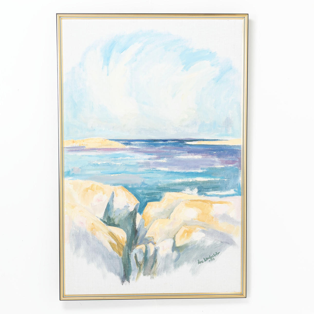 ÅKE LINDESKÄR, oil on canvas, signed and dated -90.