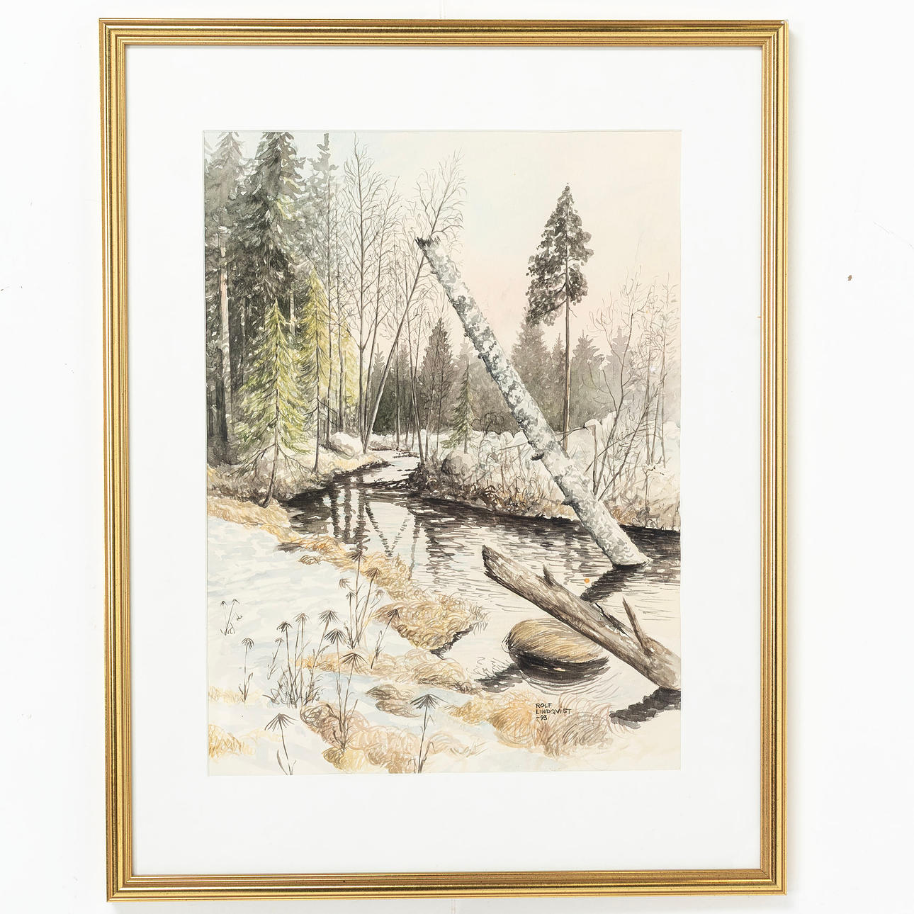 ROLF LINDQVIST. watercolour, signed and dated 1993.