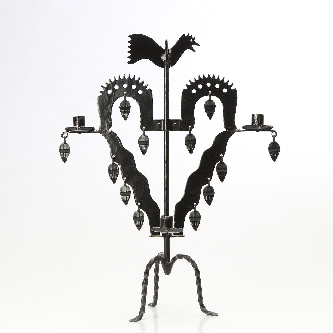 CUFFLINK. Painted forging. 20th century.