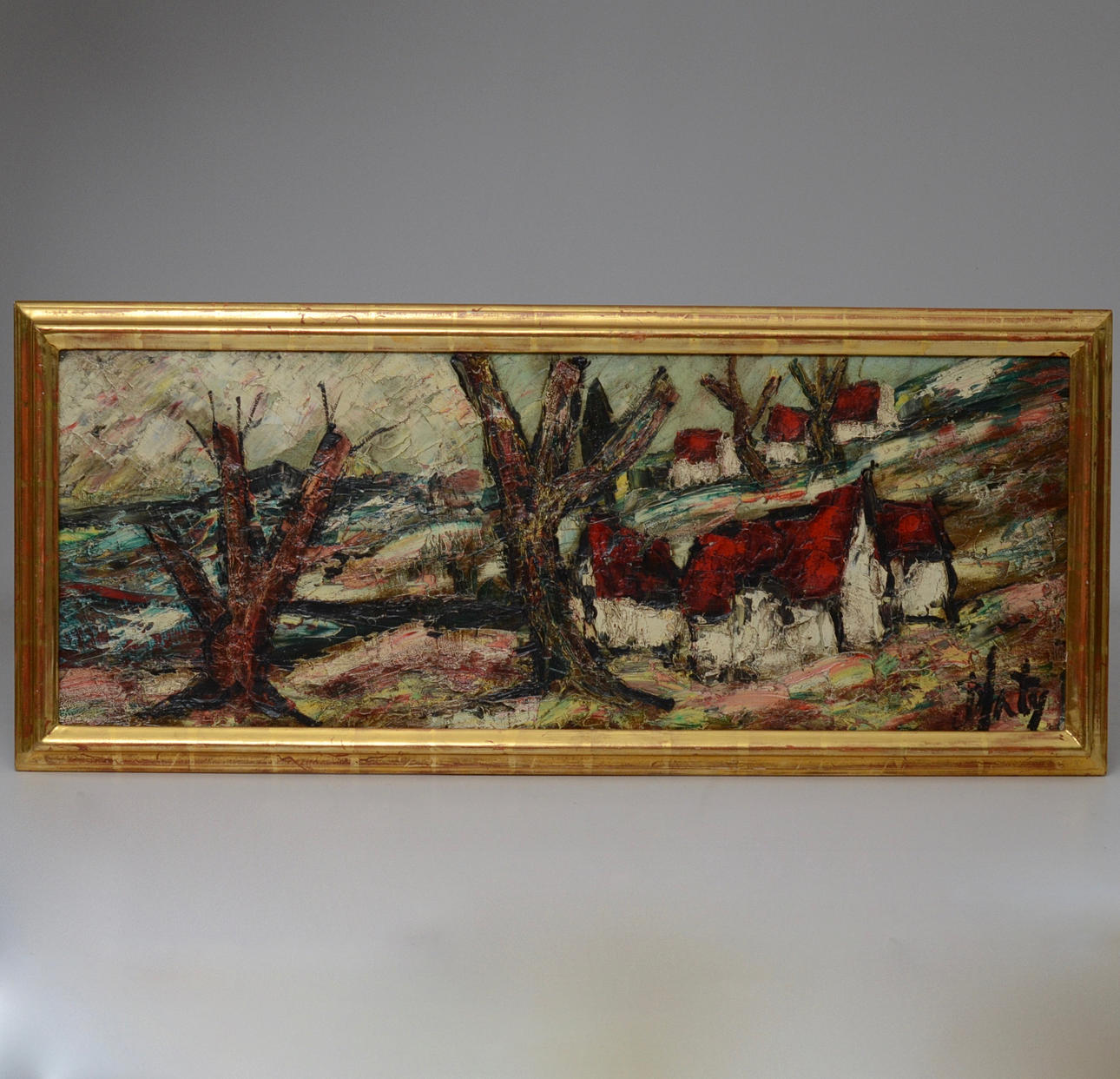 HENRI DANTY. Llandskap, olja på duk. .