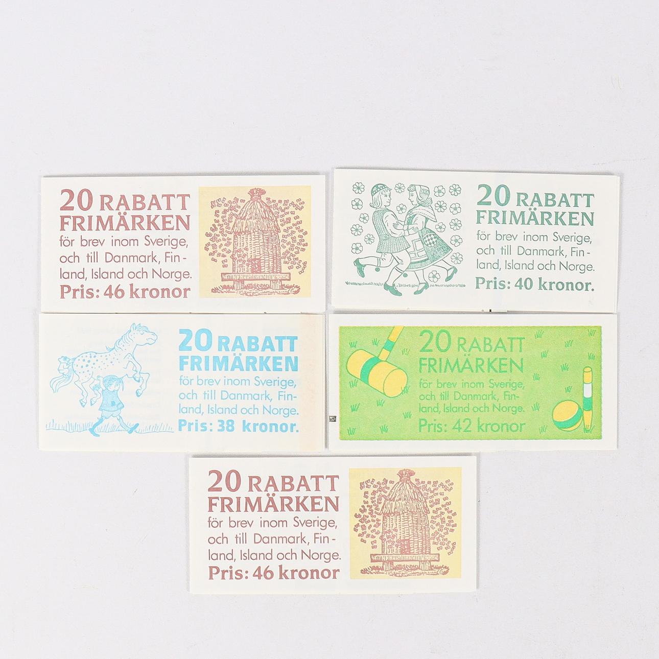 DISCOUNT STAMPS 5 booklets.