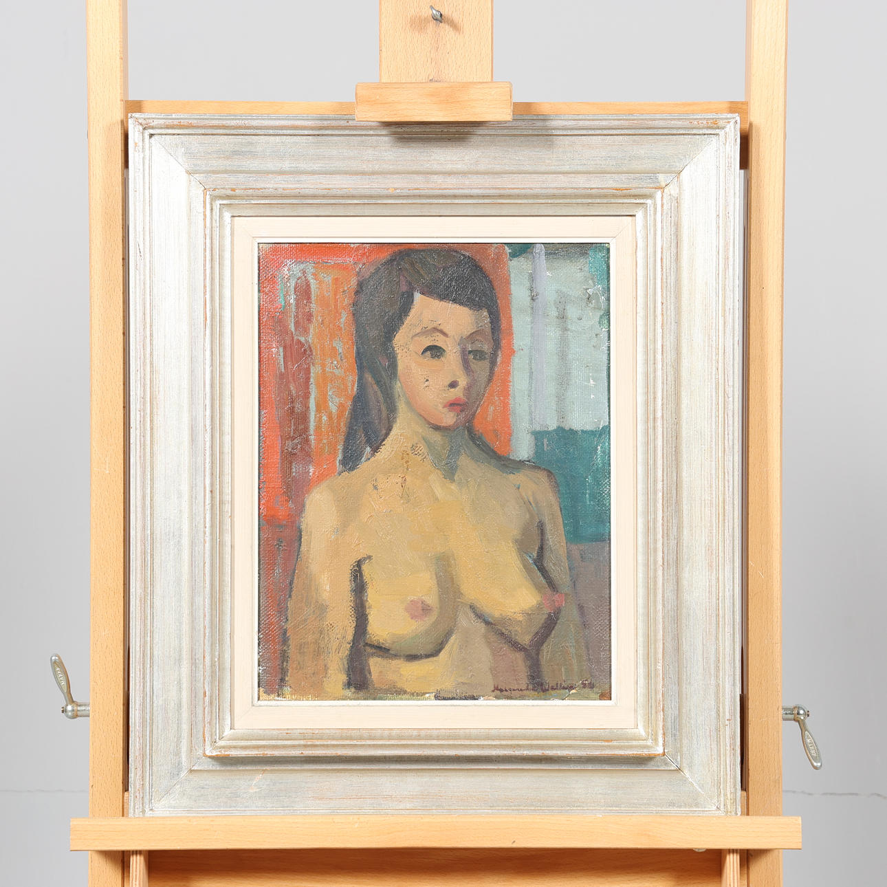 MARGARETA WALLIN. OIL ON PANEL, Signed and dated.