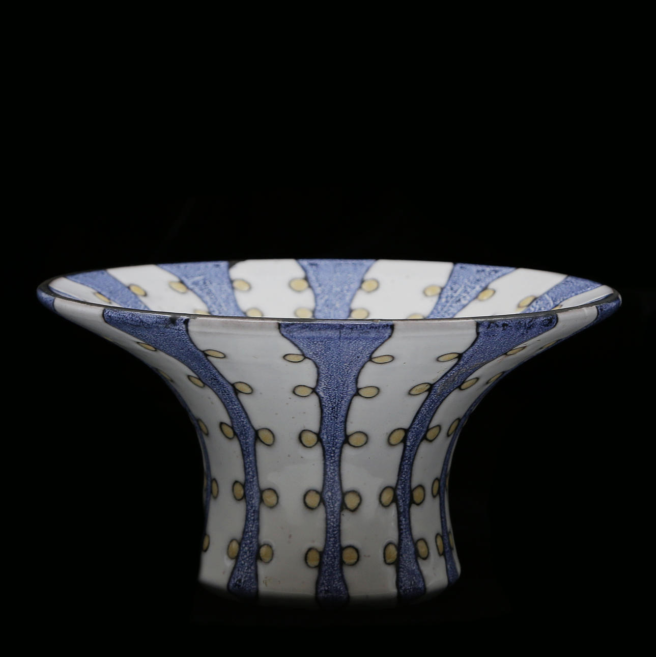 MARI SIMMULSON. BOWL “IRIS” GLAZED EARTHENWARE, 1950S, UPSALA-EKEBY.