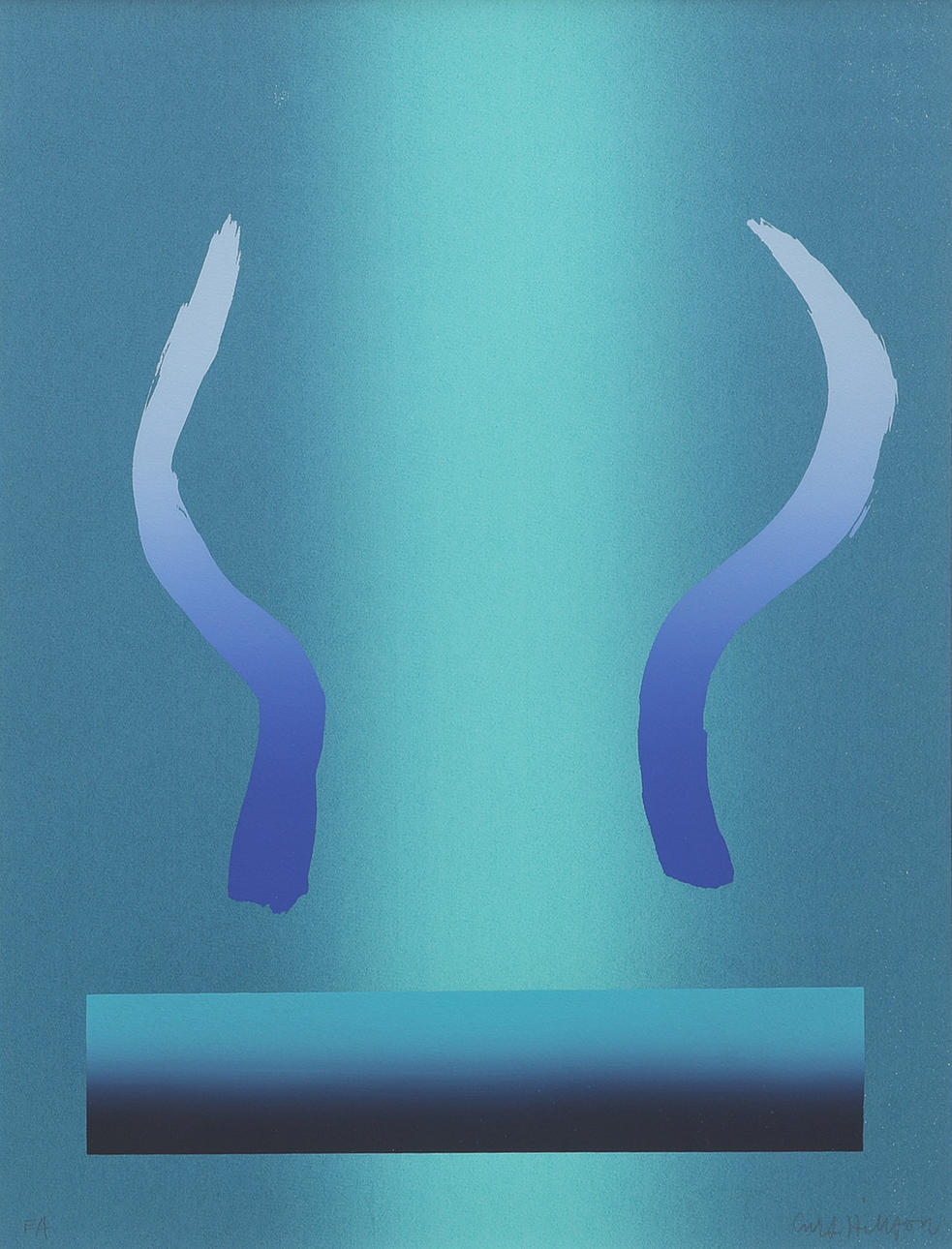 CURT HILLFON. COMPOSITION IN BLUE.