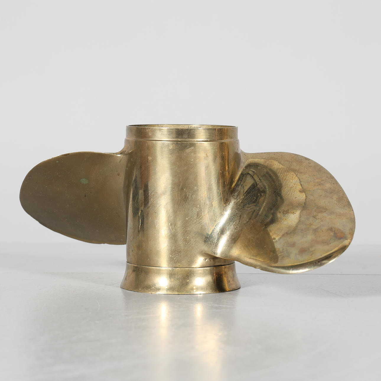 BOAT PROPELLER, quick silver, brass.
