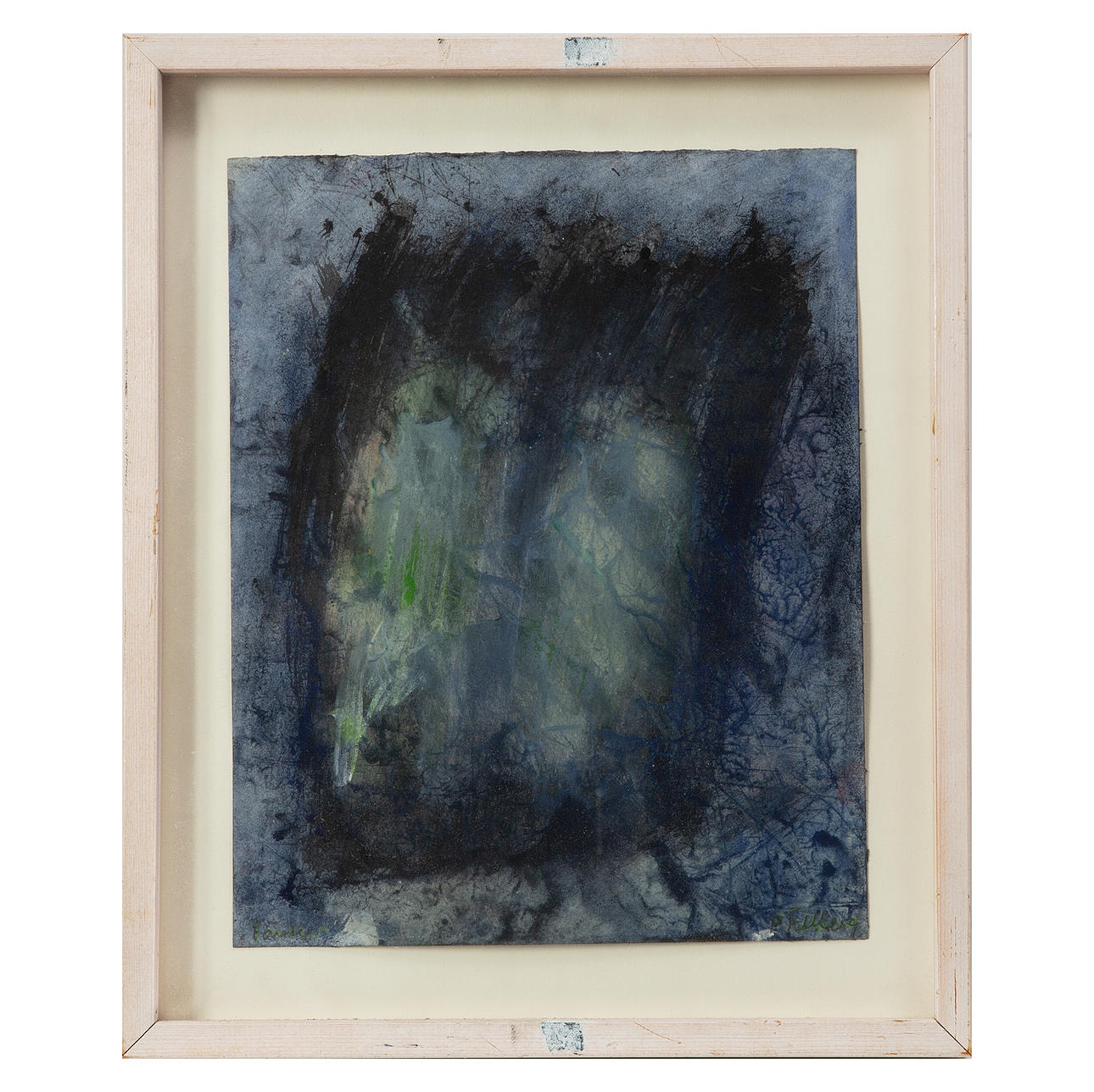 PETER TILLBERG. Mixed media, “Window”, signed.