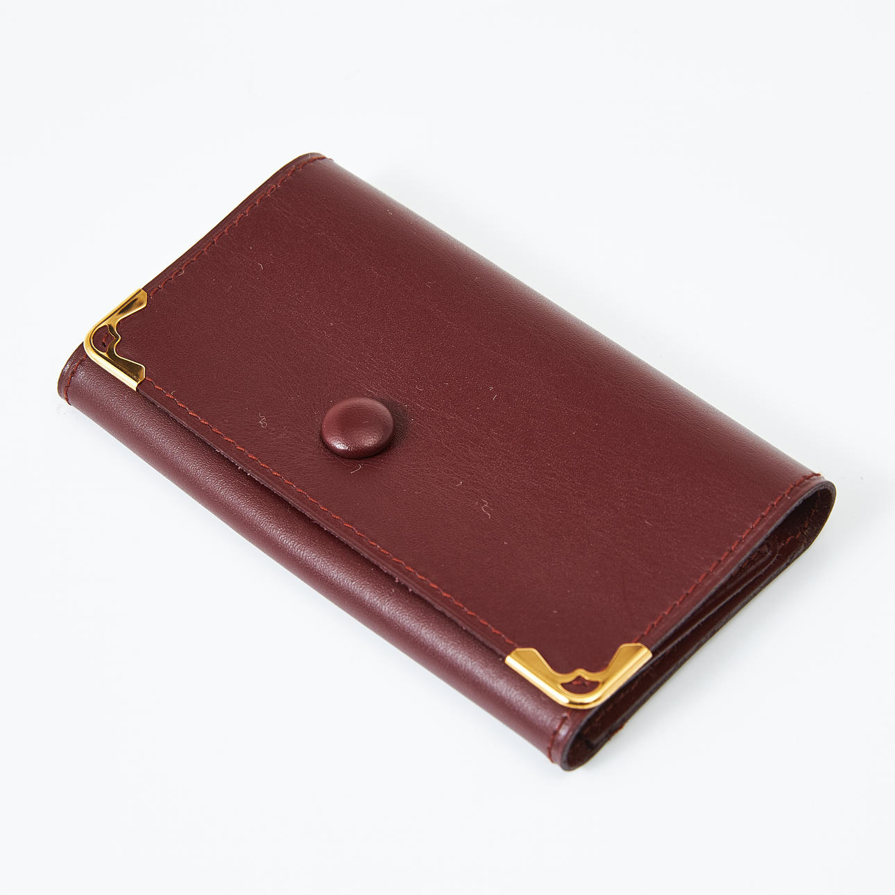 CARTIER. Key case, leather.