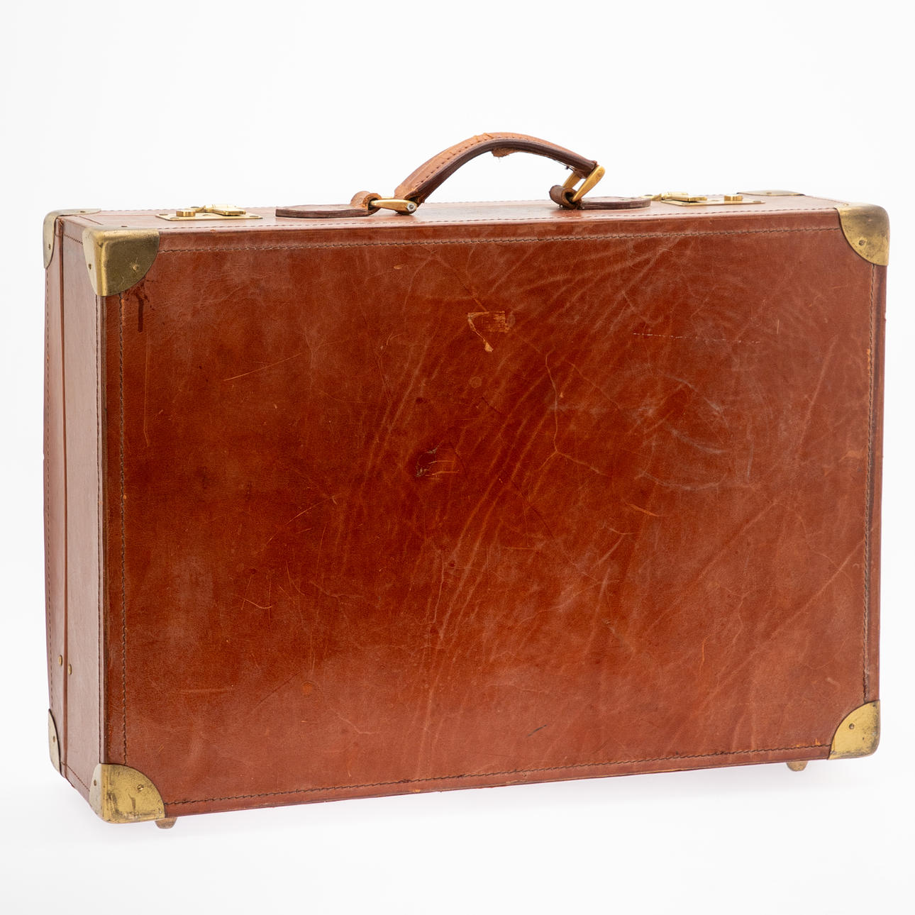 leather suitcase.