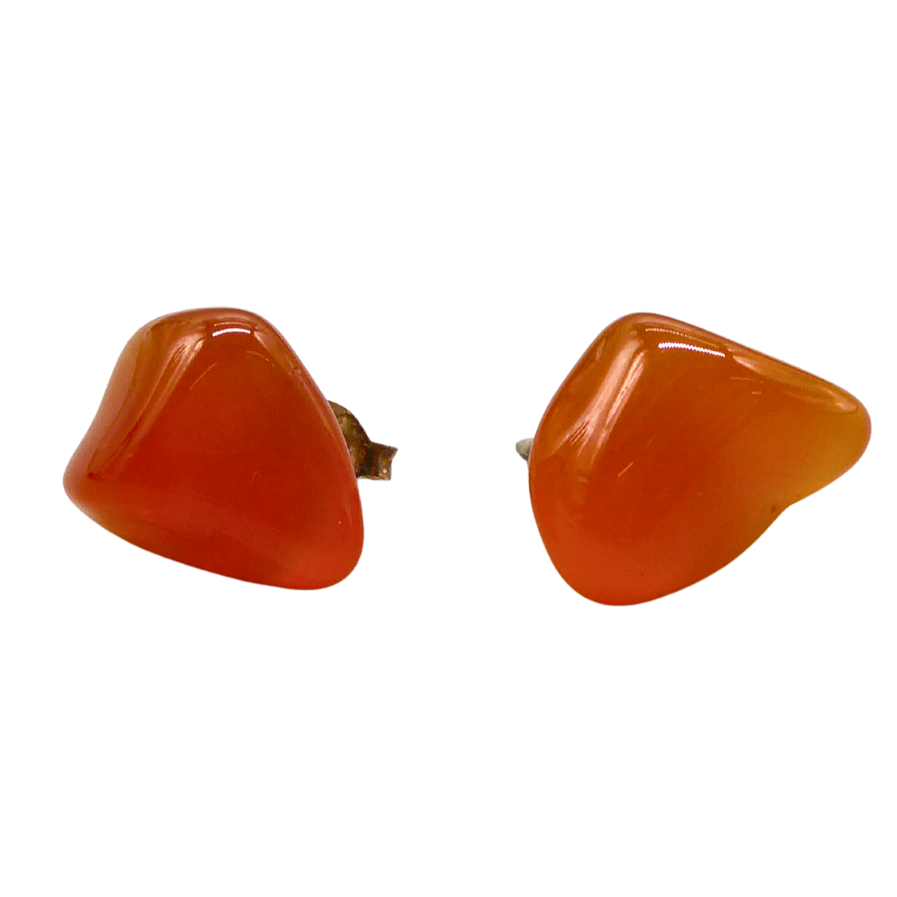 AMBER EARRINGS WITH 925 SILVER STUD AND CLASP.