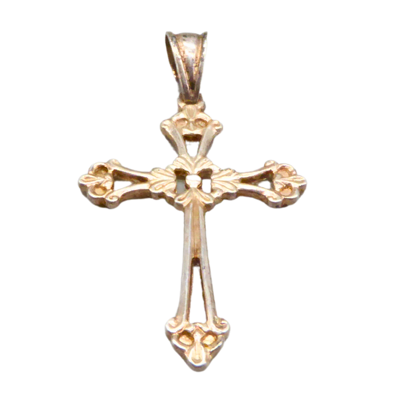 925 SILVER CROSS PENDANT, HALLMARKED.