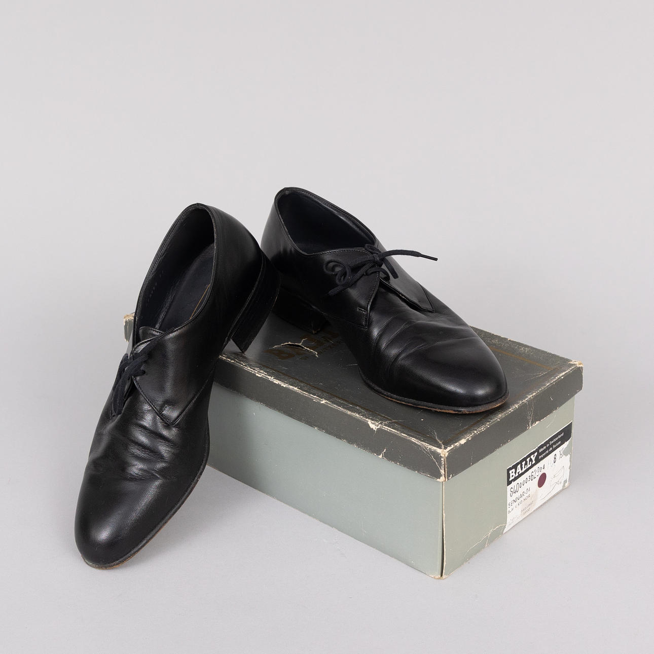MEN'S SHOES, black leather, Bally.