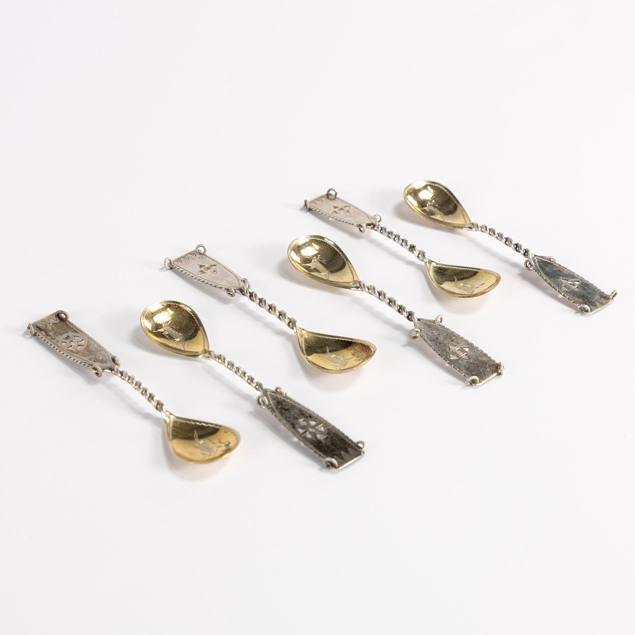 SPOONS, 6 pcs, silver, "Lappskedar".