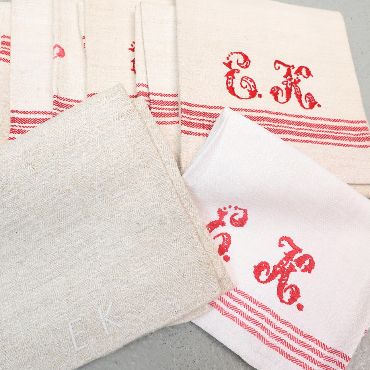 LOT TOWELS, 13 pcs, linen.