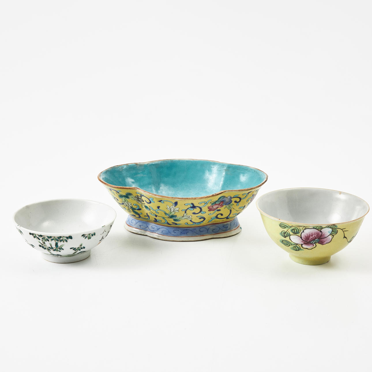 BOWLS, 3 pcs, porcelain, China.