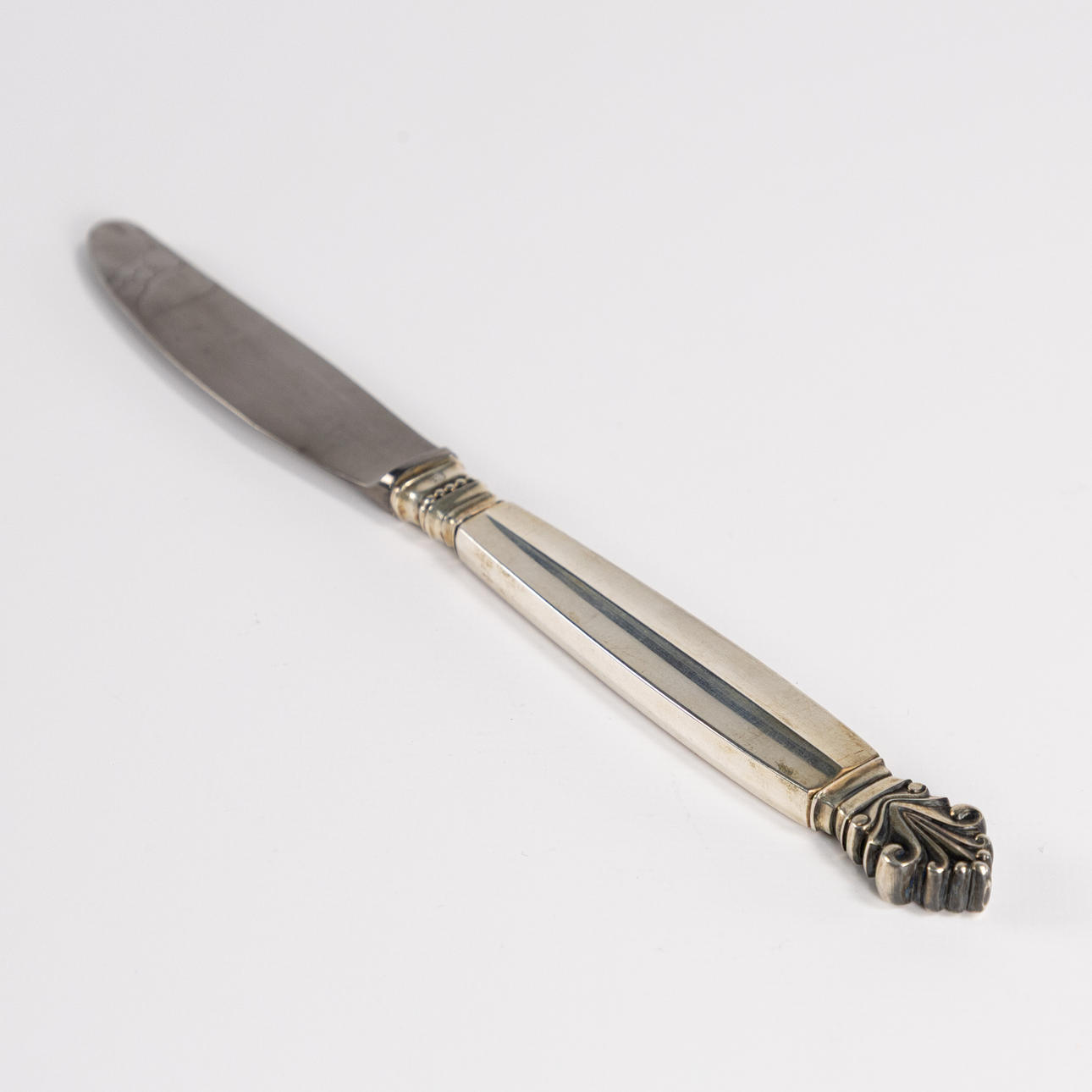 GEORG JENSEN. Table knife, sterling silver, Denmark.