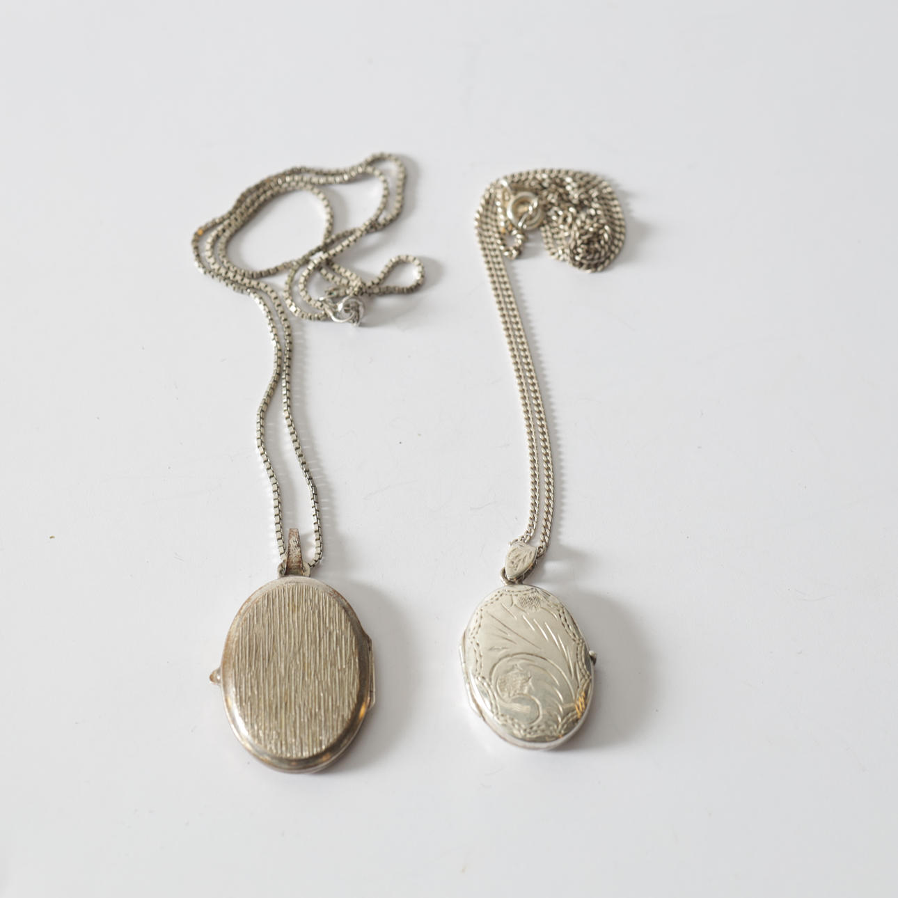 PHOTO GEMS, 2 pcs, with chains, silver.