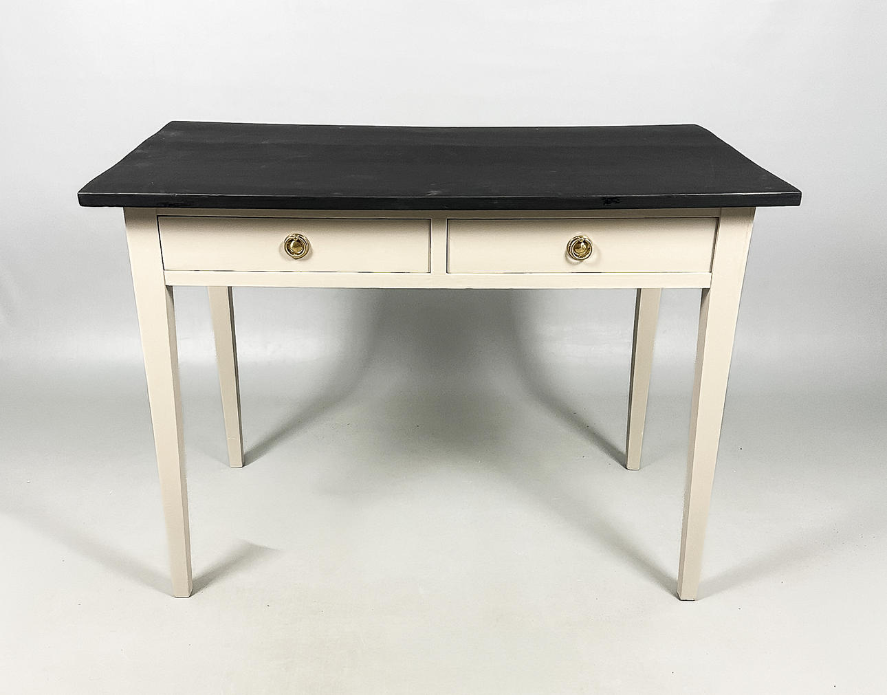 A painted birch desk, 20th century.