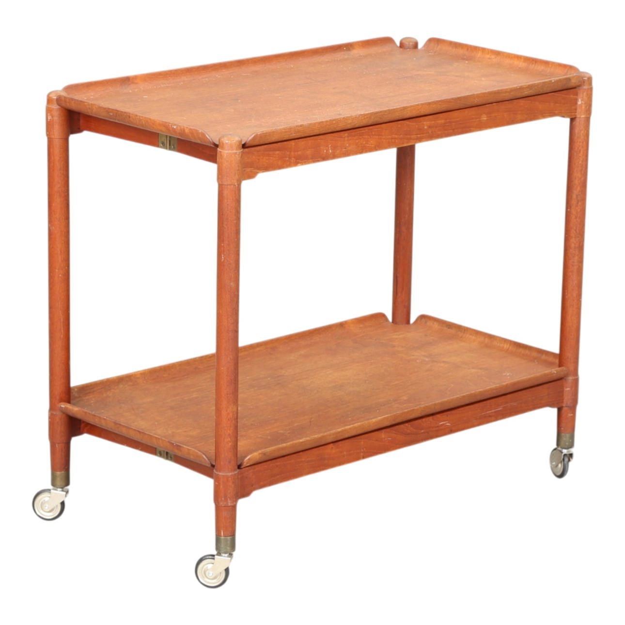 DANSK DESIGN. Foldable Teak Serving Trolley, 1950s.
