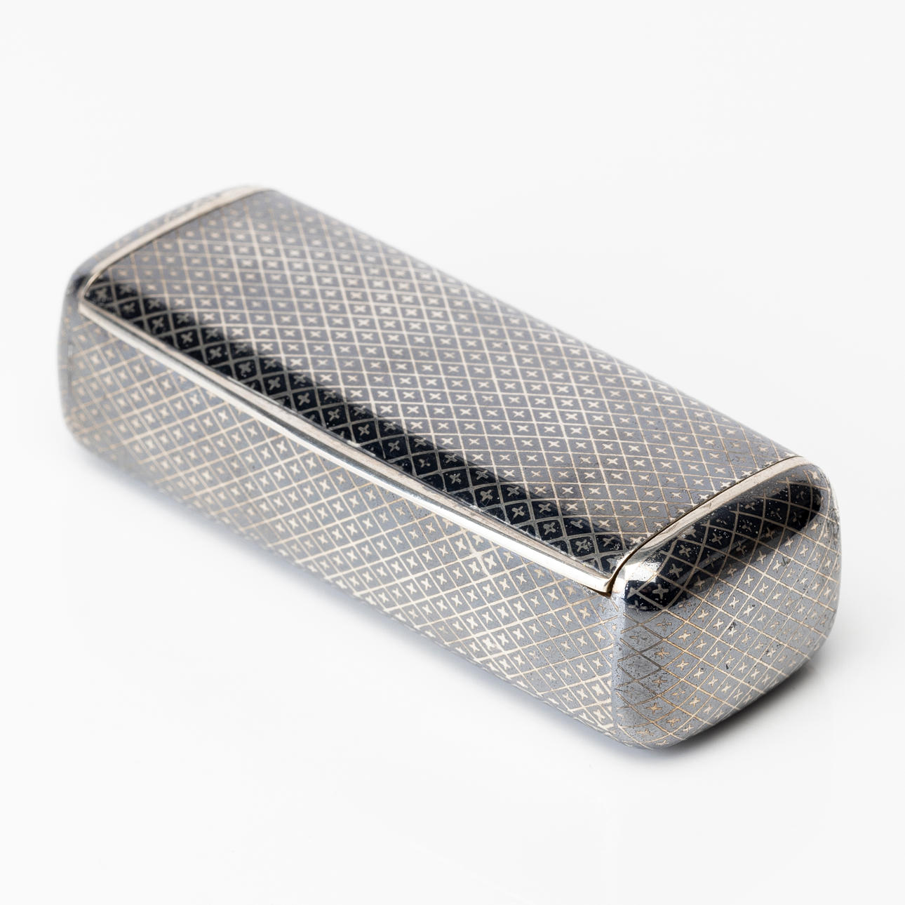 A silver box, ninello work, Hungary, 20th century.