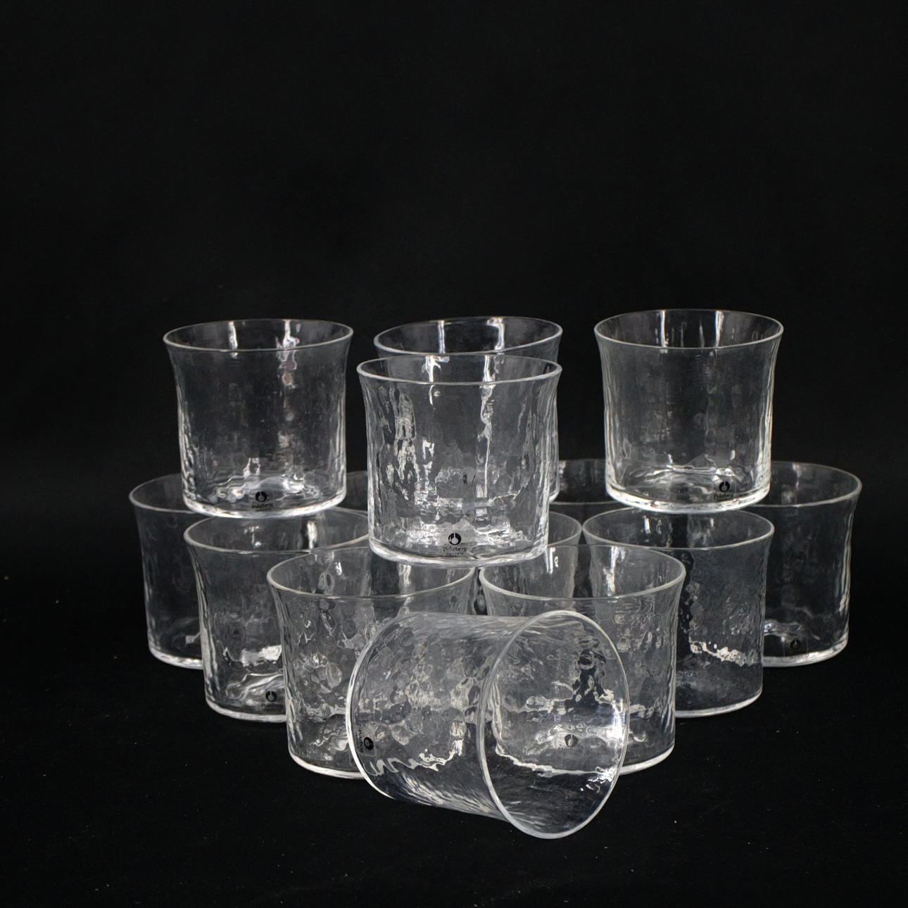 GÖRAN WÄRFF. Selterglas, 15 delar, "Rustica", glas, Pukeberg.