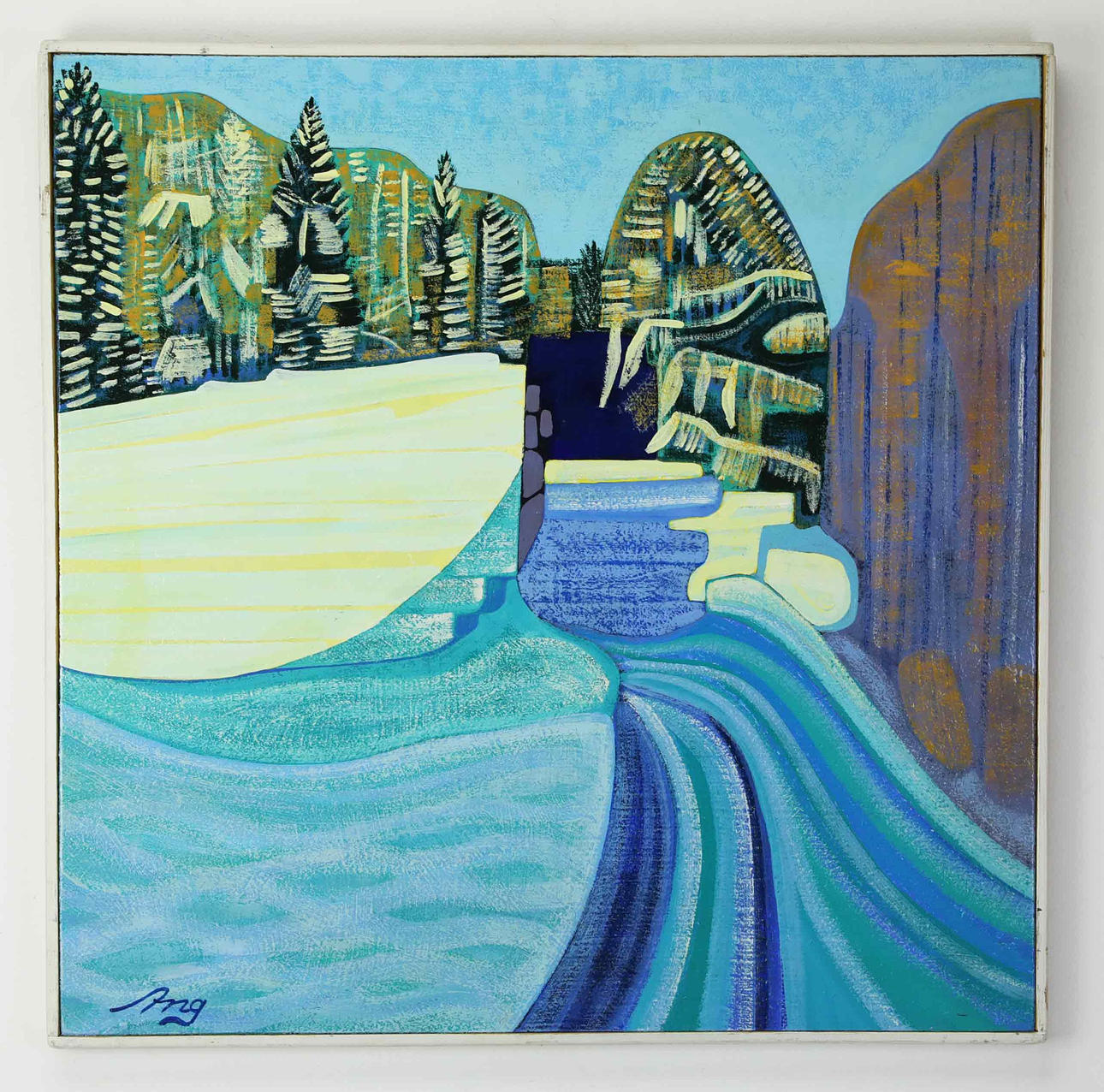 ARNE NORBERG. Oil on panel, Vinterskog, signed and dated verso.