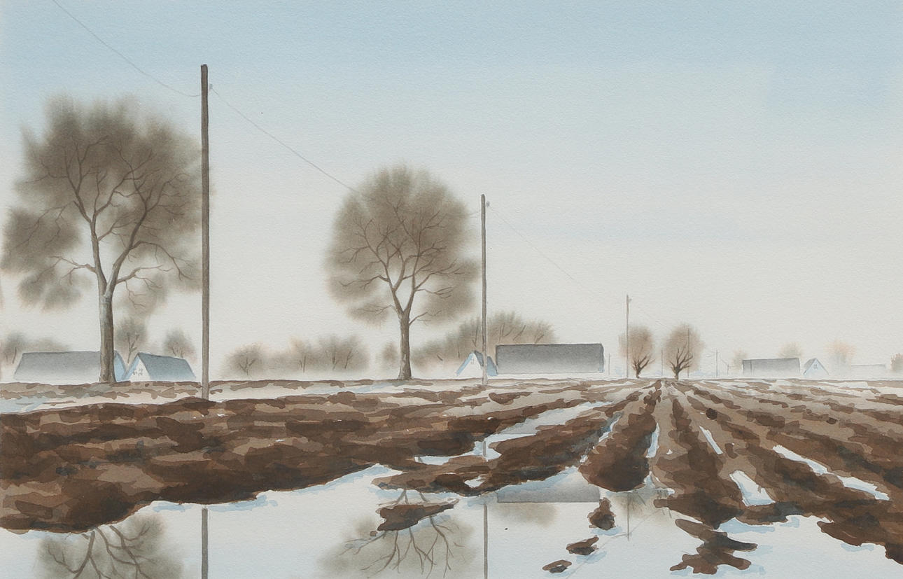 GLENN WILLMAN. Watercolor, “And so on”, signed.