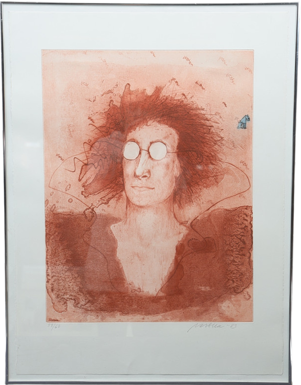 SUZANNE NESSIM. Colour etching, figure, signed, numbered and dated 1983.