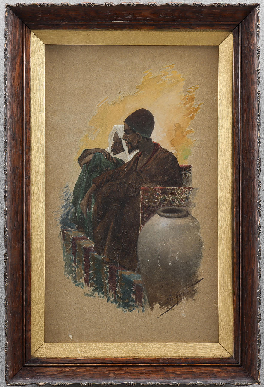 NAPOLEONE GIROTTO. Seated men.