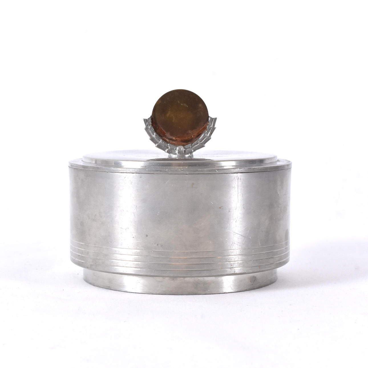 A lockask, pewter, functional, GAB Stockholm 1934.