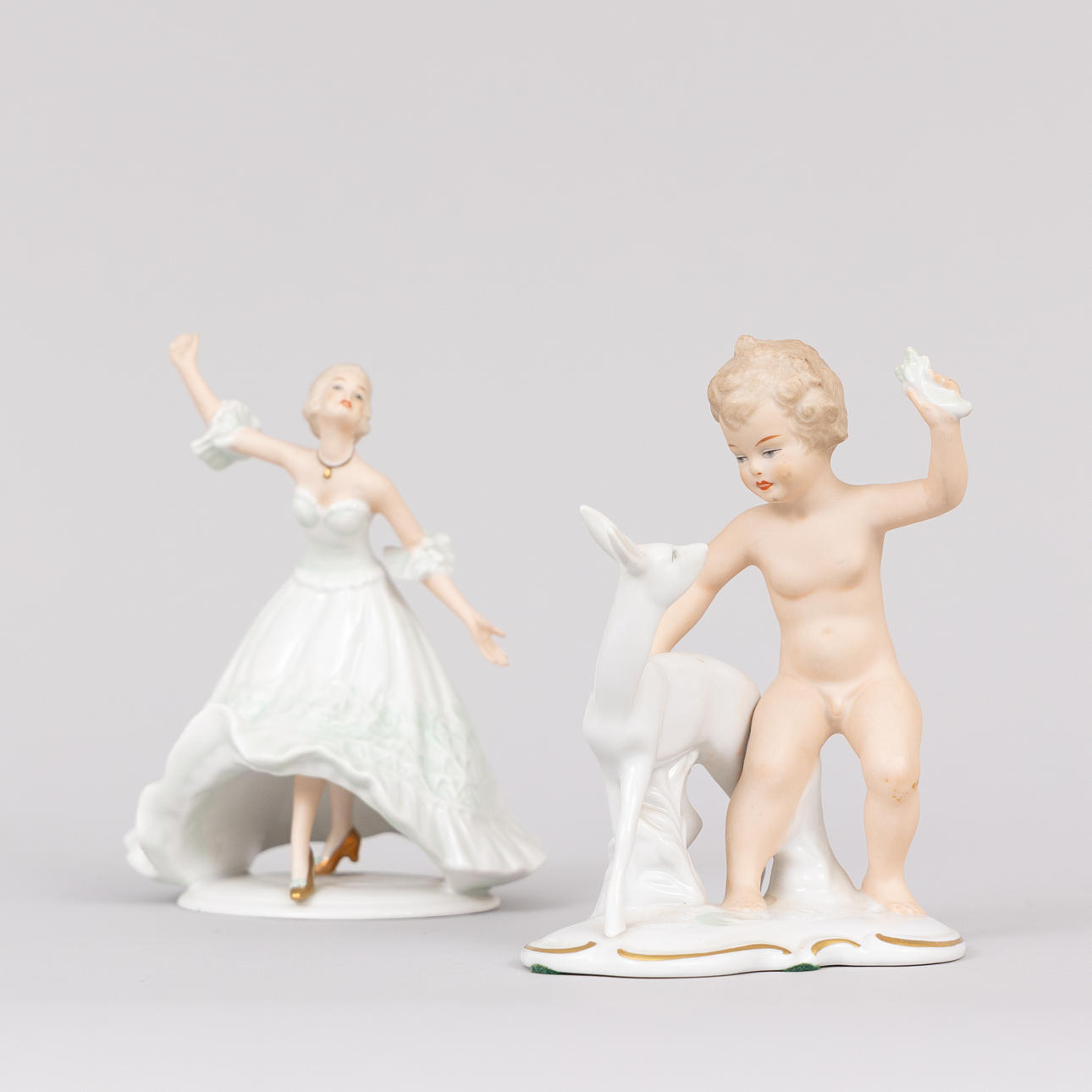 2 porcelain figurines, Wallendorf, Germany.