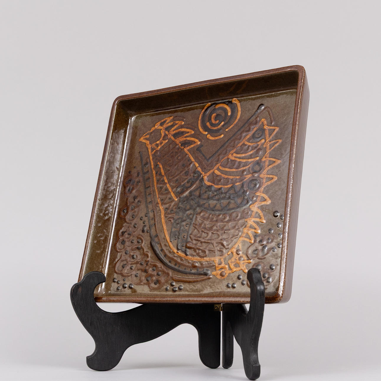 GÖSTA KRILAND. Barrel, glazed stoneware, signed and dated 1963.