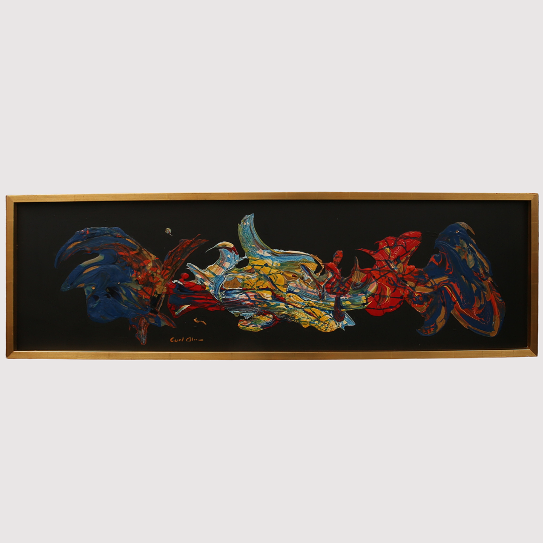 CURT OLSSON. Oil on panel, composition, signed.