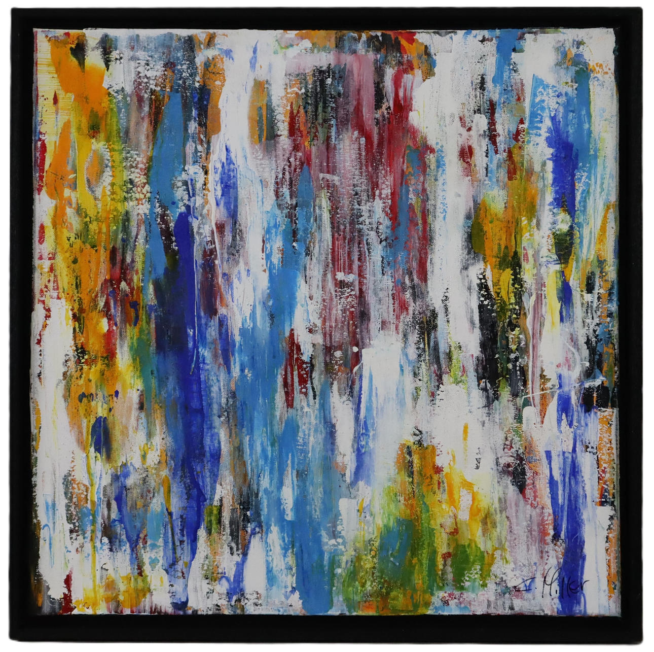 MILLER, C. Abstraction V, acrylic on canvas.