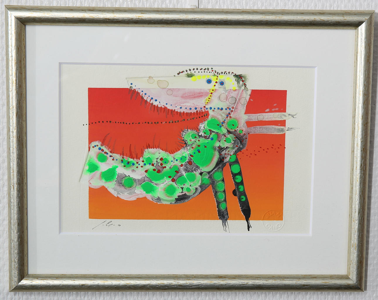 JUAN CANO. Blandteknik, I flykten, signerad.