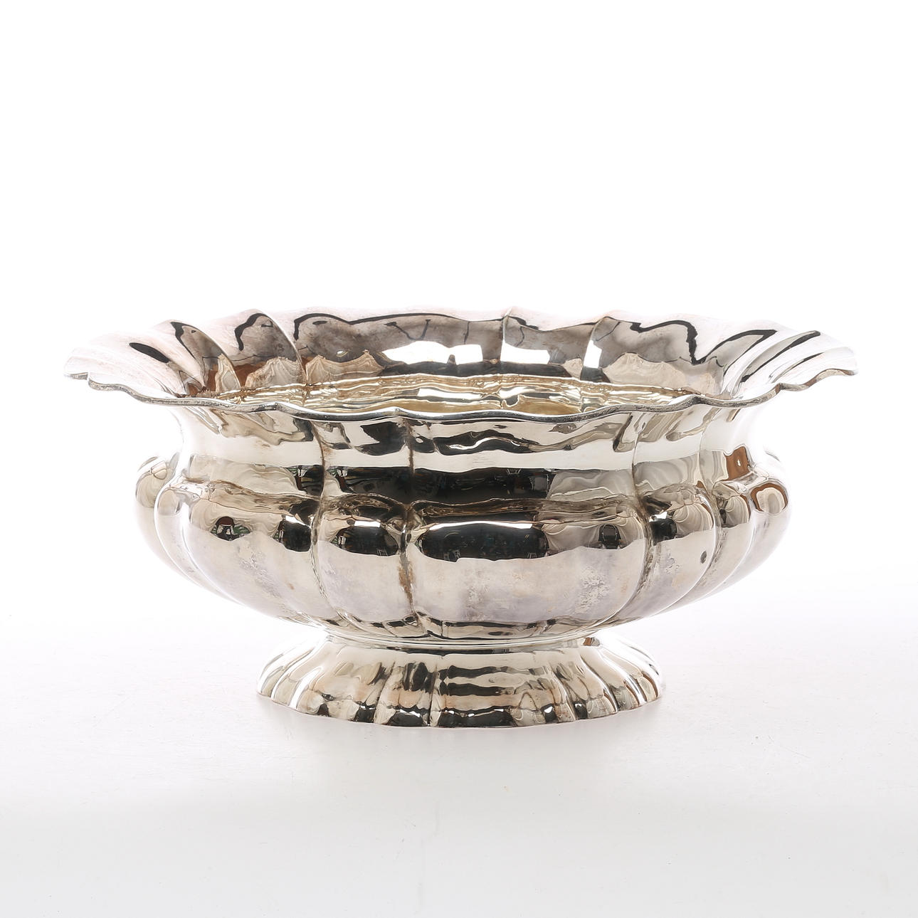 SKÅL PÅ FOT, silver, svensk importstämpel, 1900-tal.