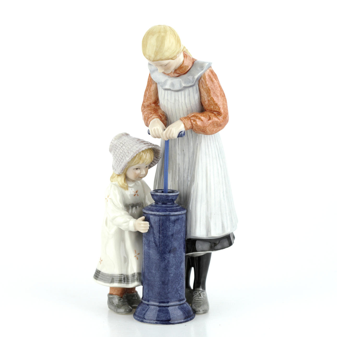 A FIGURINE, “Suzanne and Kersti”, eft. painted model by Carl Larsson ...