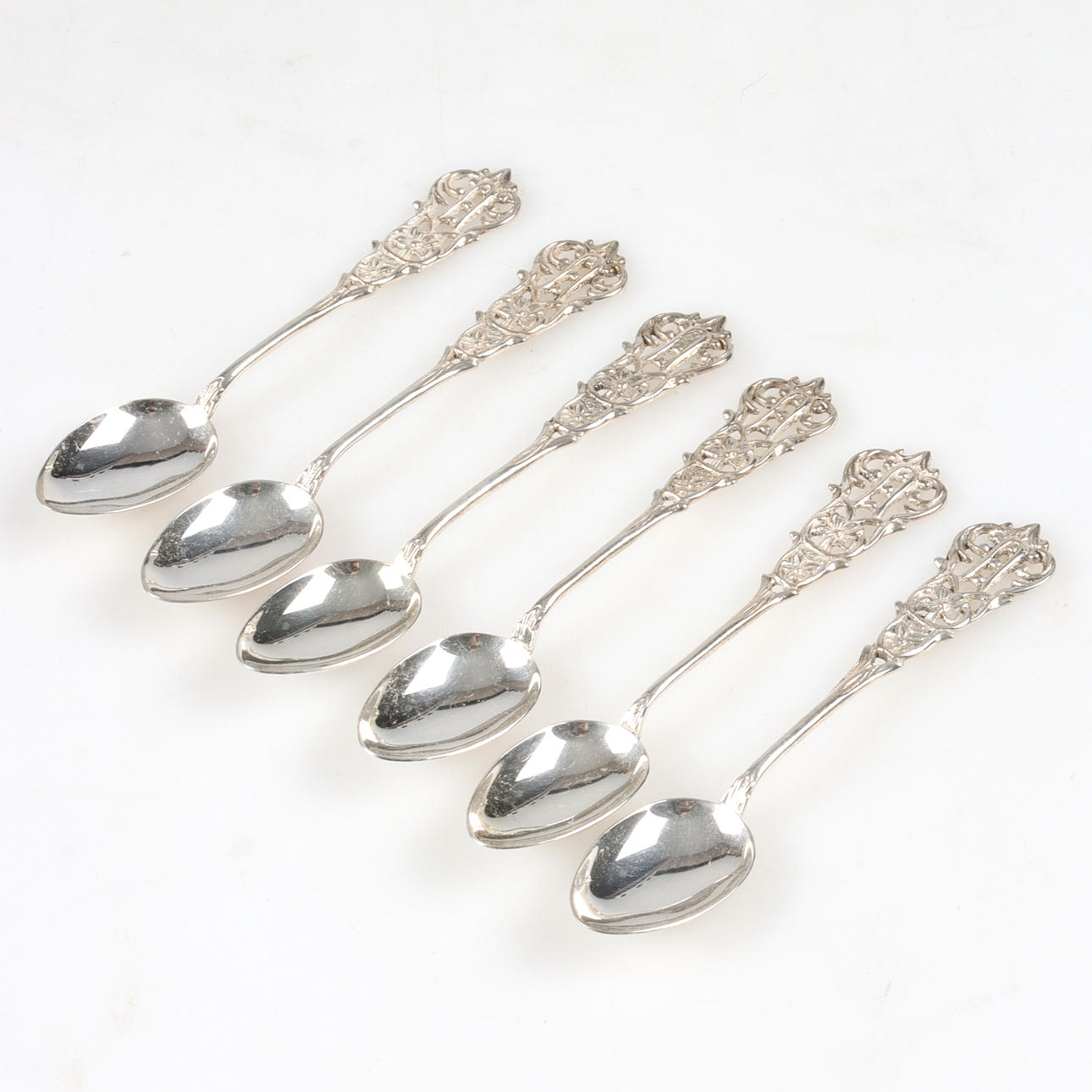 MOCKASKEDAR, 7 st, silver, GEWE, 1900-tal.