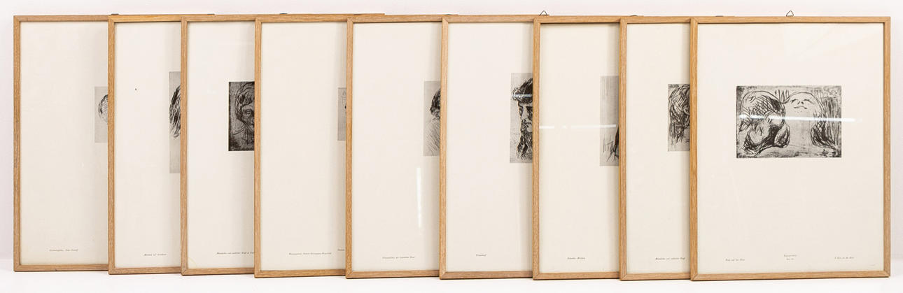 EDVARD MUNCH. after, print, 9 pcs.