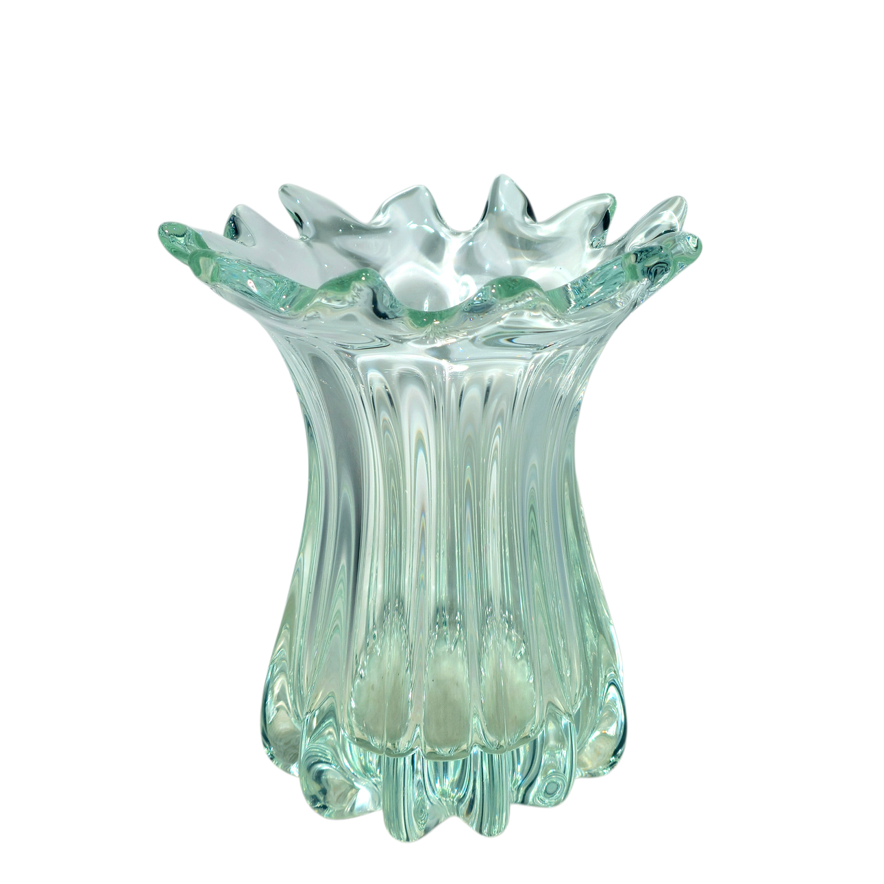 Design vase in blown glass.