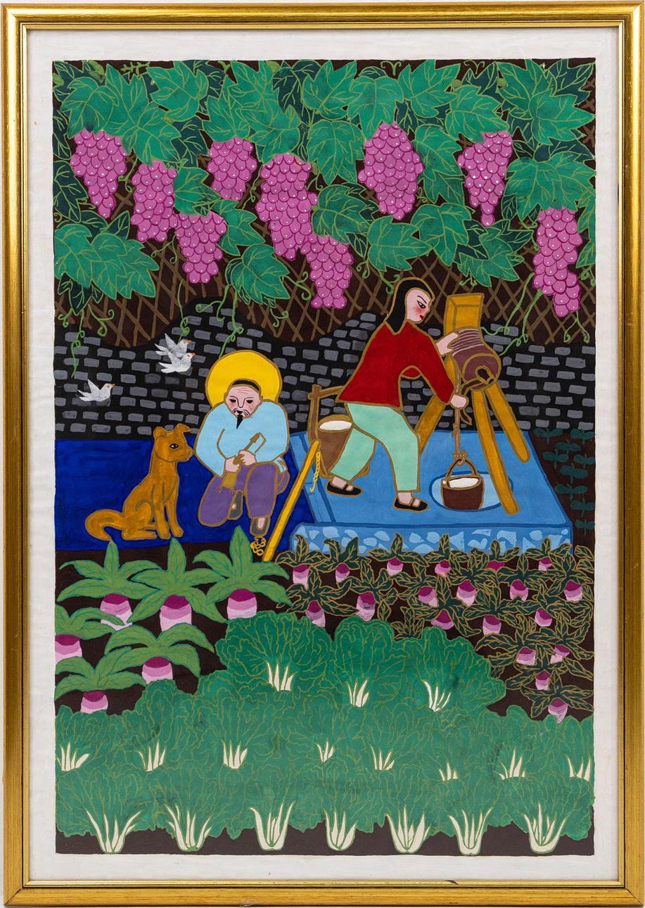 OIDENTIFIERAD KONSTNÄR. gouache, China.