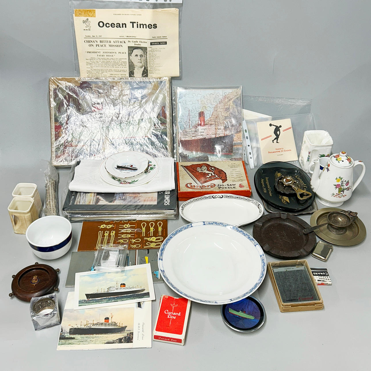 CUNARD LINE ITEMS.