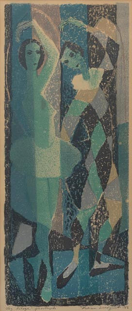 FABIAN LUNDQVIST. Dancer, lithograph, sample print, signed and dated -52.