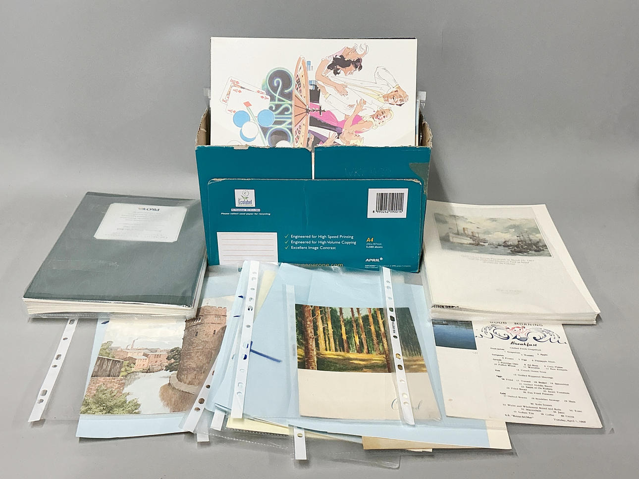 MIXED CRUISE LINE DINING MENUS.