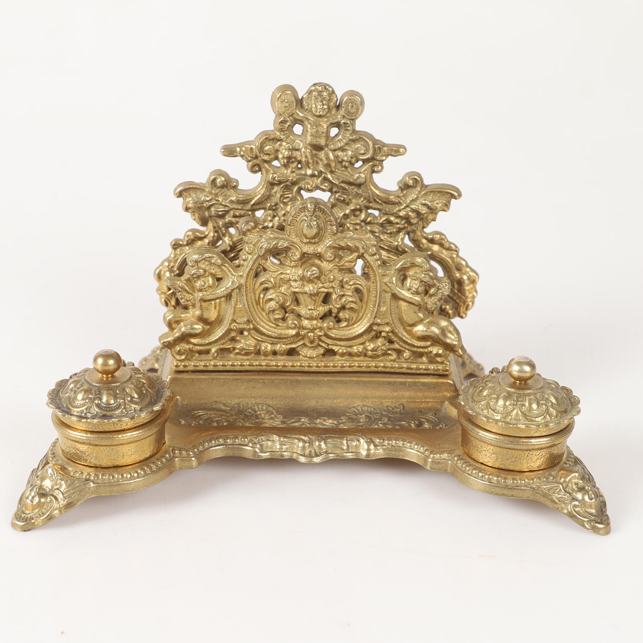 A brass letter stand, 20th century.