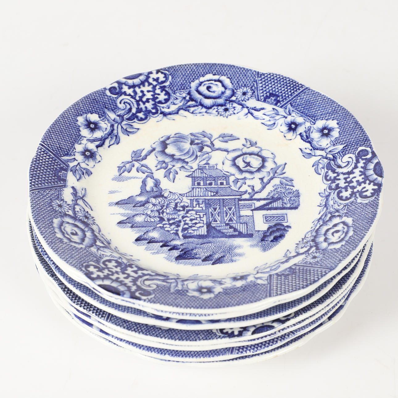 APPETIZER PLATES, 7 pieces, “Tokyo”, potslin, Gefle.