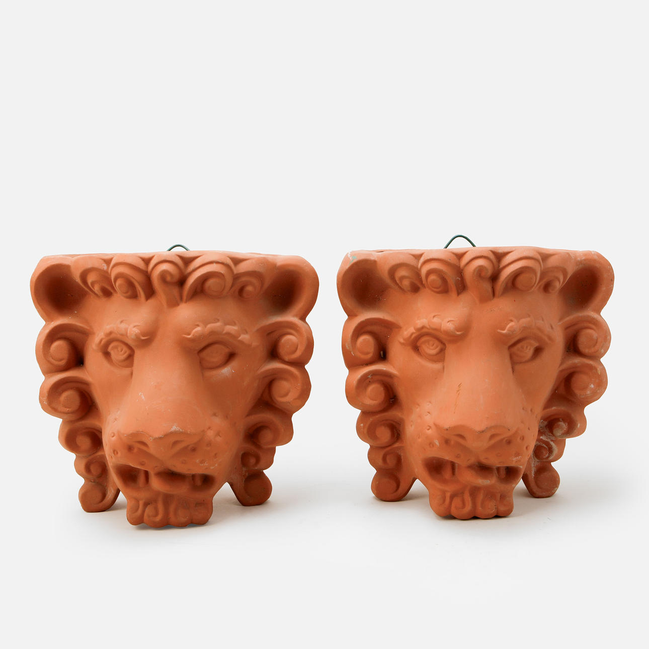 WALL POCKETS, a pair, earthenware, Rookes Pottery, England.