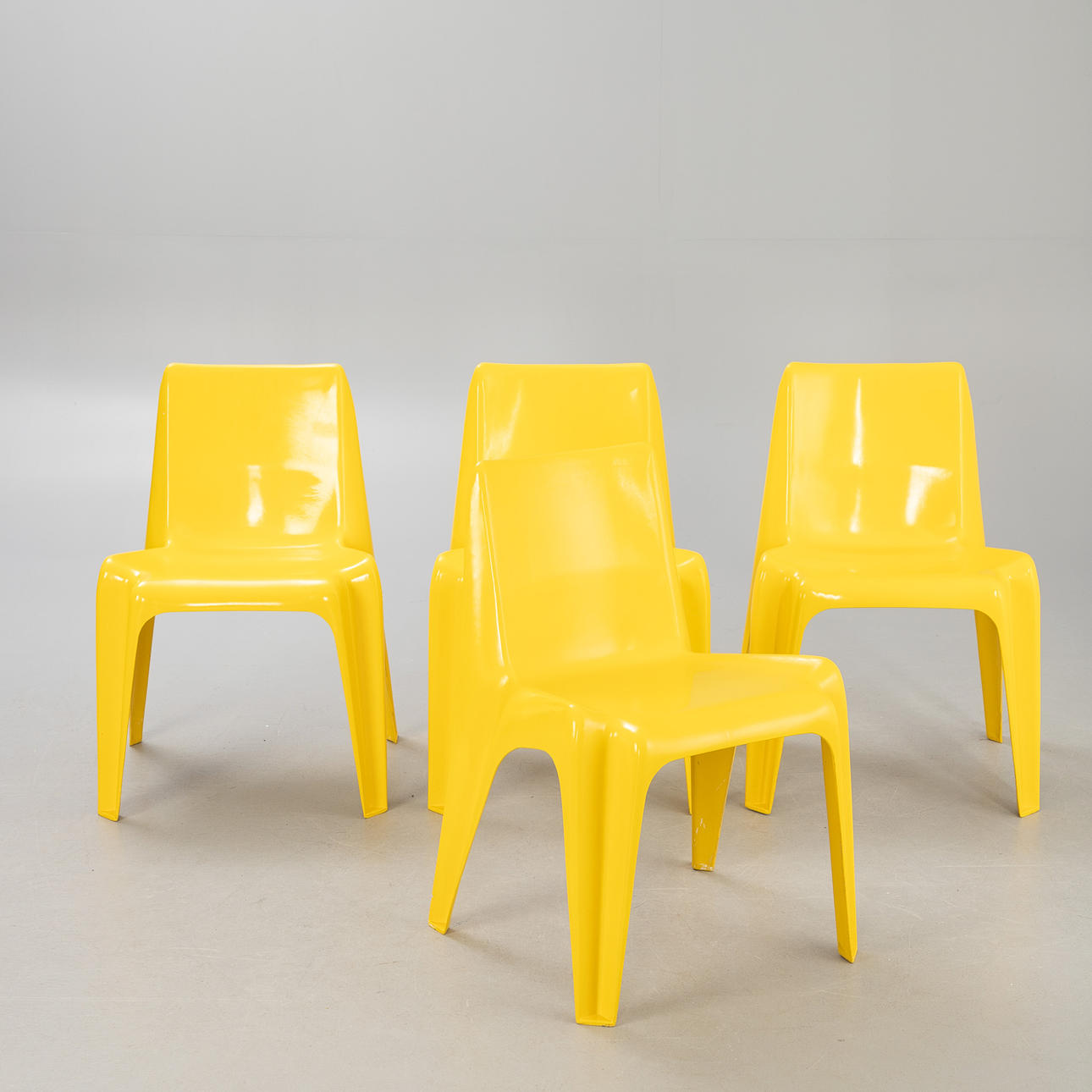 HELMUT BÄTZNER. BOFINGER, 4x stacking chairs 'BA 1171'. (4).