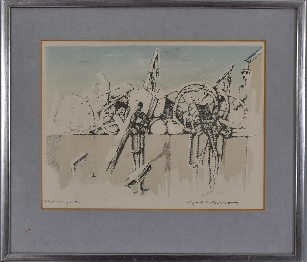 AXEL OLSON. Color lithography.