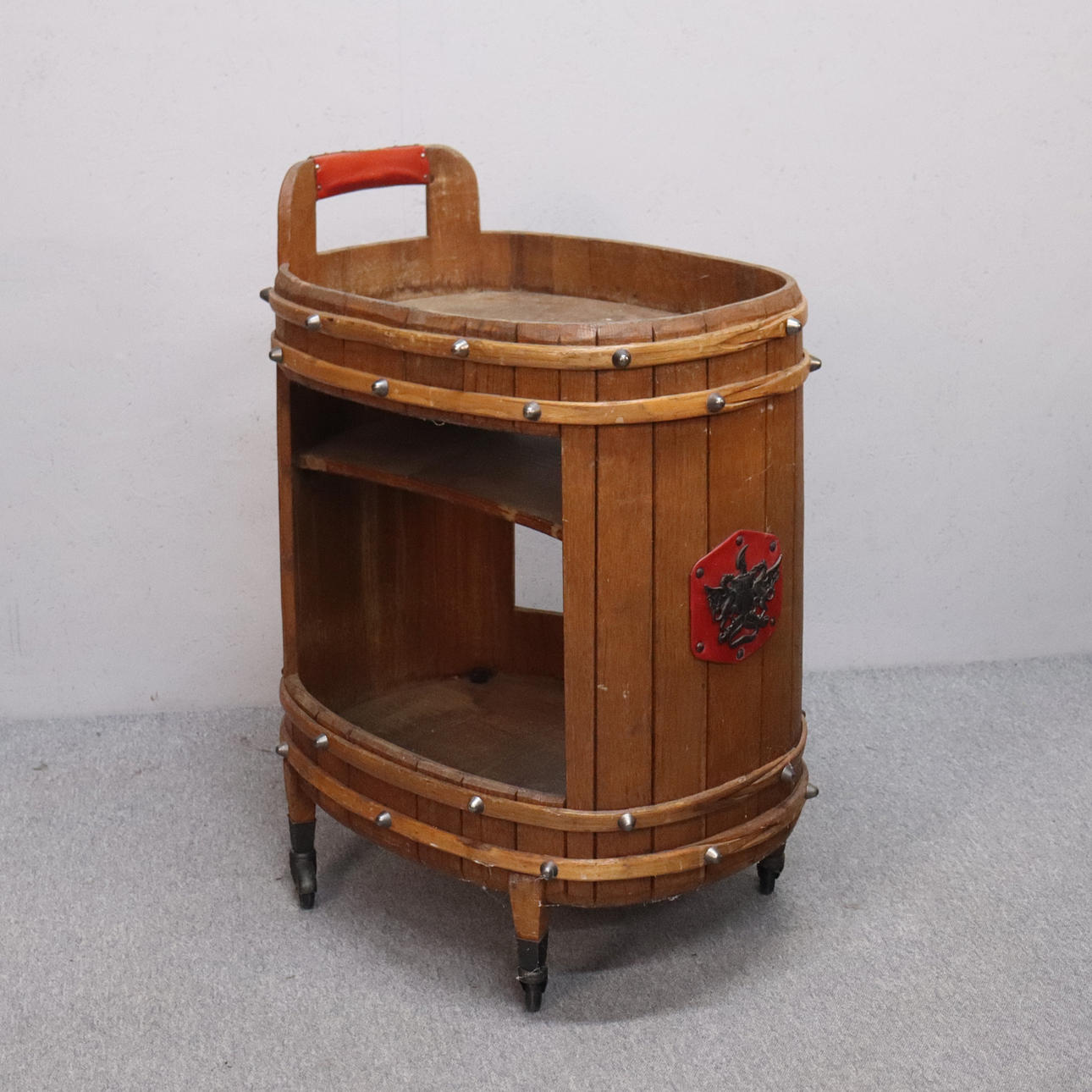 BARTROLLEY, wood and brass. Mid 20th century.